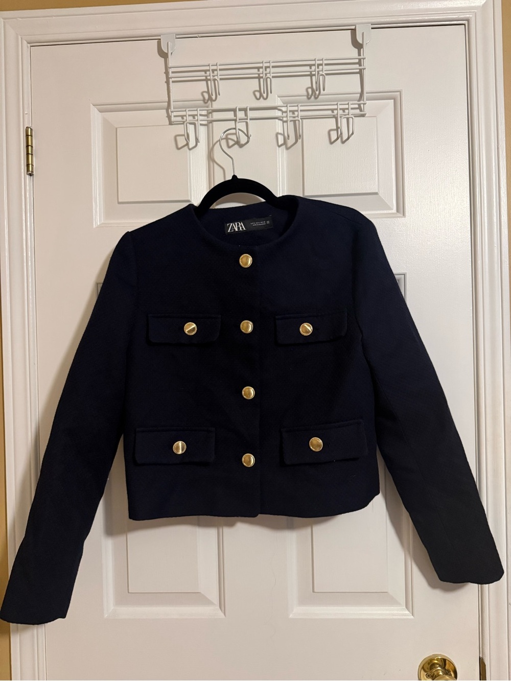 Zara Navy Cropped Jacket